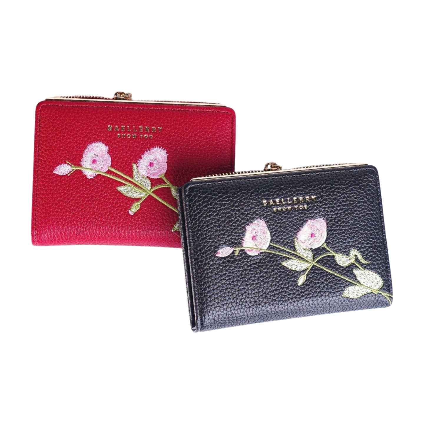 Baellerry Floral Embroidered Wallet - Stylish Floral Embroidered Wallet for Women