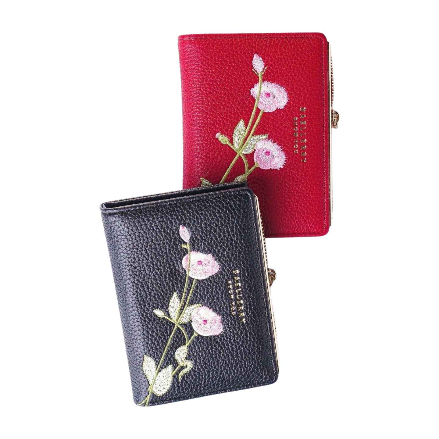 Baellerry Floral Embroidered Wallet - Stylish Floral Embroidered Wallet for Women