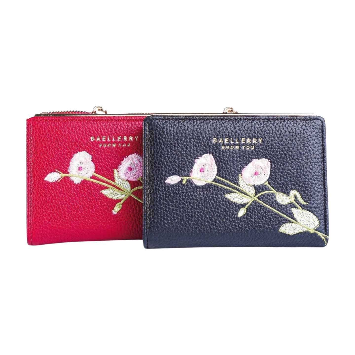 Baellerry Floral Embroidered Wallet - Stylish Floral Embroidered Wallet for Women